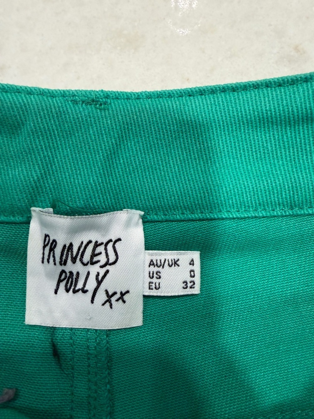 PRINCESS POLLY High-Rise Wide Leg Jeans in Emerald Green! 0 - Picture 4 of 7